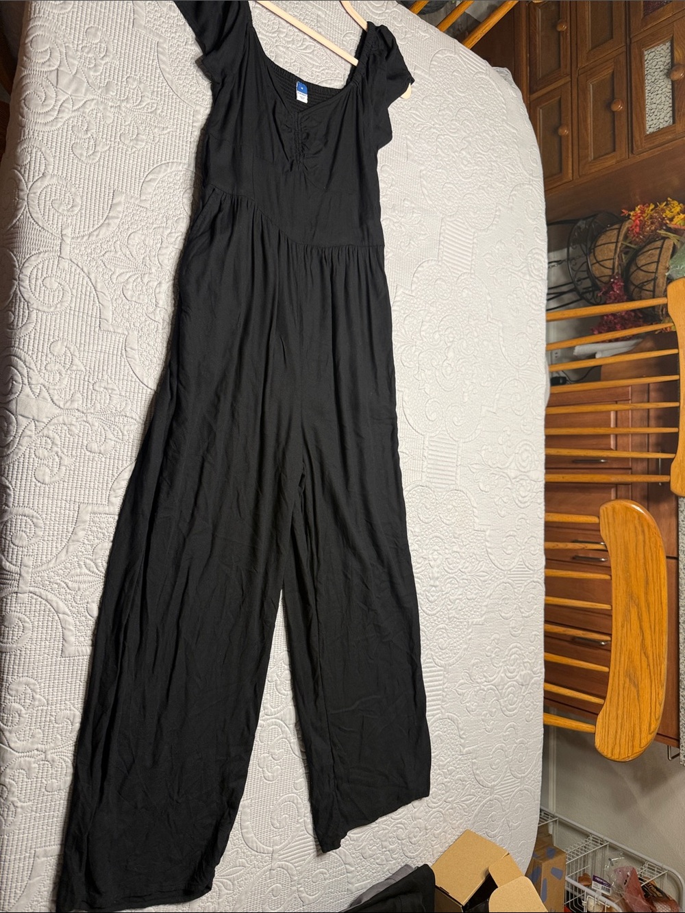 Old Navy Black Wide-Leg Jumpsuit with Scoop Neck